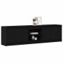Gabinete de TV Negro 182 x 34 x 50 cm Madera contrachapada