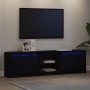 Gabinete de TV Negro 182 x 34 x 50 cm Madera contrachapada