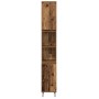 Juego de Muebles de Baño 3 pcs Madera Vieja 30 x 30 x 180 cm