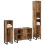Juego de muebles de baño 3 pcs Marrón 30 x 30 x 180 cm