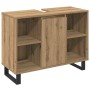 Juego de muebles de baño 3 pcs Marrón 30 x 30 x 180 cm