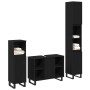 Juego de muebles de baño 3 pcs Negro 30 x 30 x 180 cm