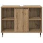 Conjunto de Muebles de Baño con puerta 3 pcs Roble artesanal