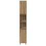 Conjunto de Muebles de Baño con puerta 3 pcs Roble artesanal