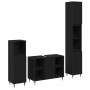 Conjunto de Muebles de Baño 3 pcs Roble Negro 30 x 30 x 180 cm