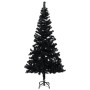 Árbol de Navidad artificial con LEDs y soporte PVC negro 120 cm