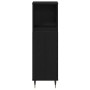 Conjunto de Muebles de Baño 3 pcs Roble Negro 30 x 30 x 180 cm