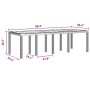 Mesa de Jardín Antracita 250 x 100 x 73 cm ratán sintético