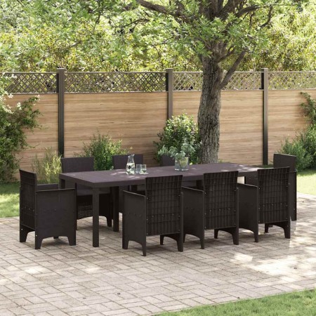 Mesa de Jardín Marrón 250 x 100 x 73 cm ratán sintético