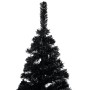 Árbol de Navidad artificial con LEDs y soporte PVC negro 120 cm