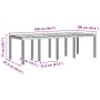 Mesa de Jardín Gris claro 250 x 100 x 73 cm ratán sintético