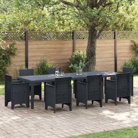 Mesa de Jardín Antracita 300 x 100 x 73 cm ratán sintético
