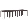 Mesa de Jardín Marrón 300 x 100 x 73 cm ratán sintético