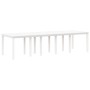 Mesa de Jardín Blanco 300 x 100 x 73 cm ratán sintético