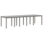 Mesa de Jardín Gris claro 300 x 100 x 73 cm ratán sintético