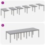 Mesa de Jardín Gris claro 300 x 100 x 73 cm ratán sintético