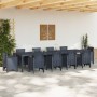 Mesa de Jardín Antracita 350 x 100 x 73 cm ratán sintético