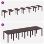 Mesa de Jardín Marrón 350 x 100 x 73 cm ratán sintético