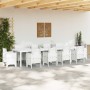 Mesa de Jardín Blanco 350 x 100 x 73 cm ratán sintético
