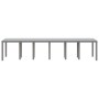 Mesa de Jardín Gris Claro 350 x 100 x 73 cm ratán sintético