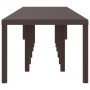 Mesa de Jardín Marrón 400 x 100 x 73 cm ratán sintético