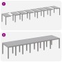 Mesa de Jardín Gris claro 400 x 100 x 73 cm ratán sintético