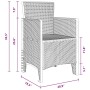 Conjunto de Comedor de Jardín 5 pcs Marrón Ratan Polt