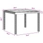 Conjunto de Comedor de Jardín 5 pcs Marrón Ratan Polt