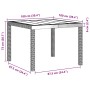 Conjunto de Comedor de Jardín 5 pcs Ratan Polt