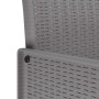 Conjunto de Comedor de Jardín 5 pcs Gris Claro Ratan Polt