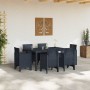 Conjunto de Comedor de Jardín 7 pcs Antracita Ratan Polt