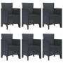 Conjunto de Comedor de Jardín 7 pcs Antracita Ratan Polt