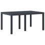Conjunto de Comedor de Jardín 7 pcs Antracita Ratan Polt