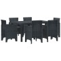 Conjunto de Comedor de Jardín 7 pcs Antracita Ratan Polt