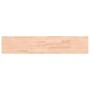 Estante de pared madera maciza de haya 100x20x4 cm