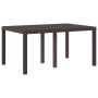 Conjunto de Comedor de Jardín 7 pcs Marrón Ratan Polt