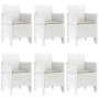 Conjunto de Comedor de Jardín 7 pcs Ratan Polt