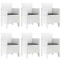 Conjunto de Comedor de Jardín 7 pcs Ratan Polt