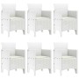 Conjunto de Comedor de Jardín 7 pcs Ratan Polt