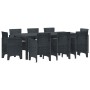 Conjunto de Comedor de Jardín 9 pcs Antracita Ratan Polt