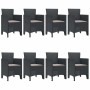 Conjunto de Comedor de Jardín 9 pcs Antracita Ratan Polt