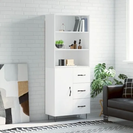 Tall white plywood sideboard 69.5x34x180 cm by vidaXL, Sideboards - Ref: Foro24-3189437, Price: 143,40 €, Discount: %