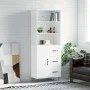 Hohes weißes Sperrholz-Sideboard 69,5 x 34 x 180 cm von vidaXL, Sideboards - Ref: Foro24-3189437, Preis: 143,16 €, Rabatt: %