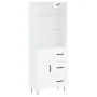 Tall white plywood sideboard 69.5x34x180 cm by vidaXL, Sideboards - Ref: Foro24-3189437, Price: 143,40 €, Discount: %