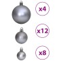 Bolas de Navidad 100 unidades gris 3 / 4 / 6 cm