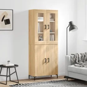 Hohes Sideboard aus eichenfarbenem Sperrholz, 69,5 x 34 x 180 cm von vidaXL, Sideboards - Ref: Foro24-3198212, Preis: 169,88 ...