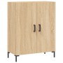 Aparador alto madera contrachapada color roble 69,5x34x180 cm de vidaXL, Aparadores - Ref: Foro24-3198212, Precio: 173,55 €, ...