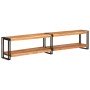 Mueble de TV madera maciza de acacia 200x30x40 cm