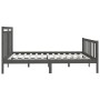 Bettgestell aus massivem, grauem Kiefernholz, 200 x 200 cm von vidaXL, Betten und Lattenroste - Ref: Foro24-3107050, Preis: 1...