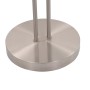 Lámpara de pie regulable plateado 18 W 180 cm